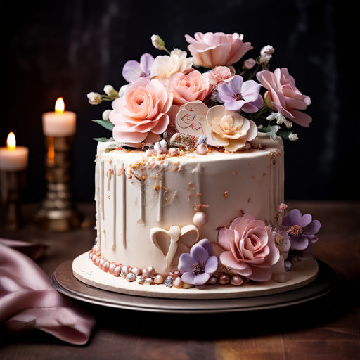 kvtinov svatebn dort, naped kluka, potom dve, pn k svatb