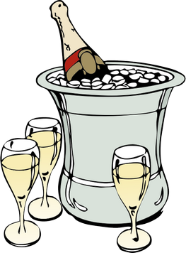 PF 2023, přání k novému roku, Šampaňské, elektronické, animace, pro strýce a strýce
