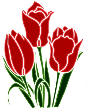 Květinová svatba, přání k výročí svatby, Tulipány, pohlednice, verše, pro tchána a tchána